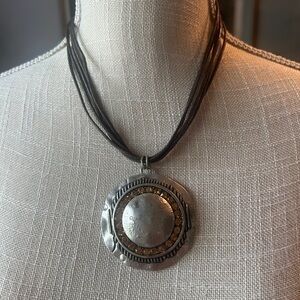 Silver and Gold Pendant Necklace